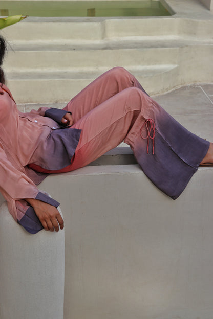 Close-up of Dawn To Dusk co-ord set highlighting fabric and detailing.